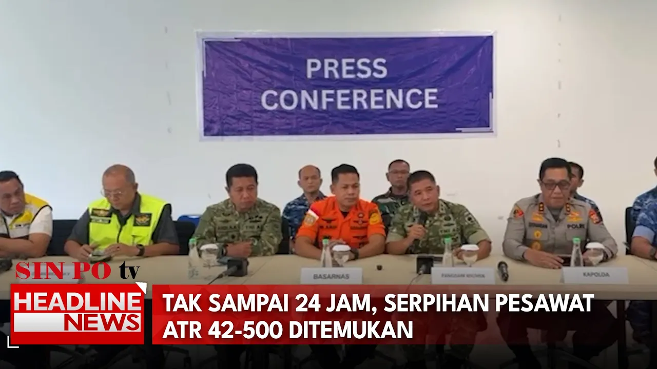 Tak Sampai 24 JAM, Serpihan Pesawat ATR 42-500 Ditemukan