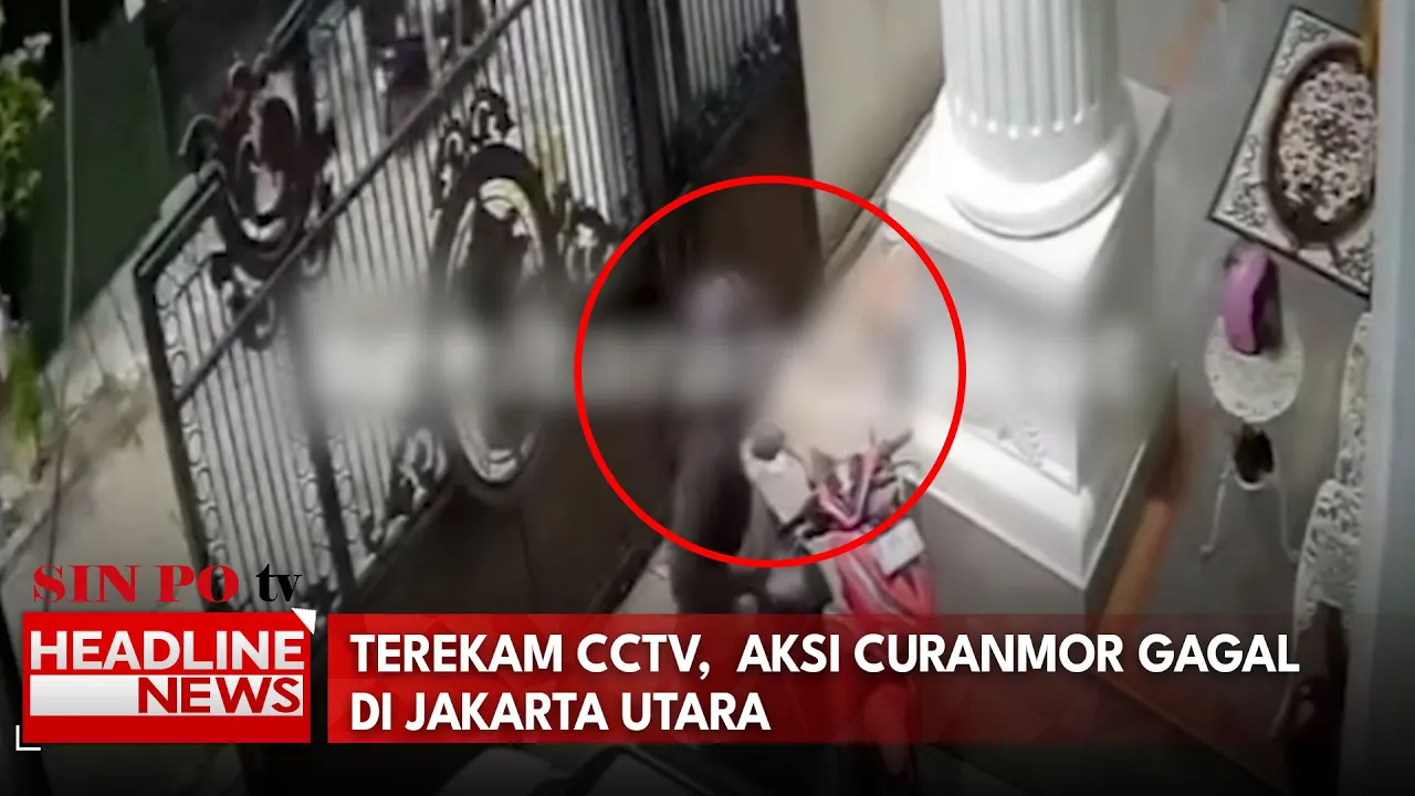 Terekam CCTV,  Aksi Curanmor Gagal Di Jakarta Utara