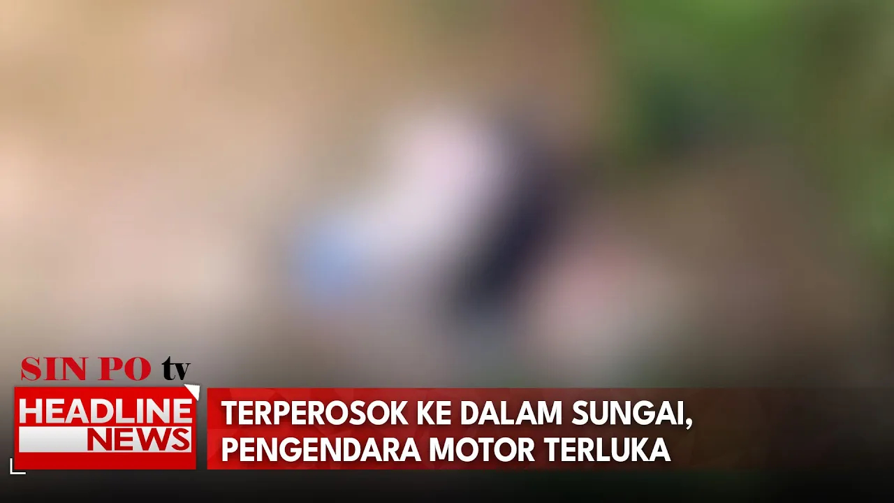 Terperosok Ke Dalam Sungai, Pengendara Motor Terluka