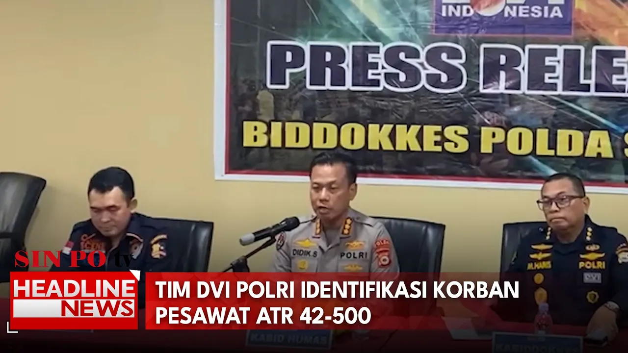 Tim DVI Polri Identifikasi Korban Pesawat Atr 42-500