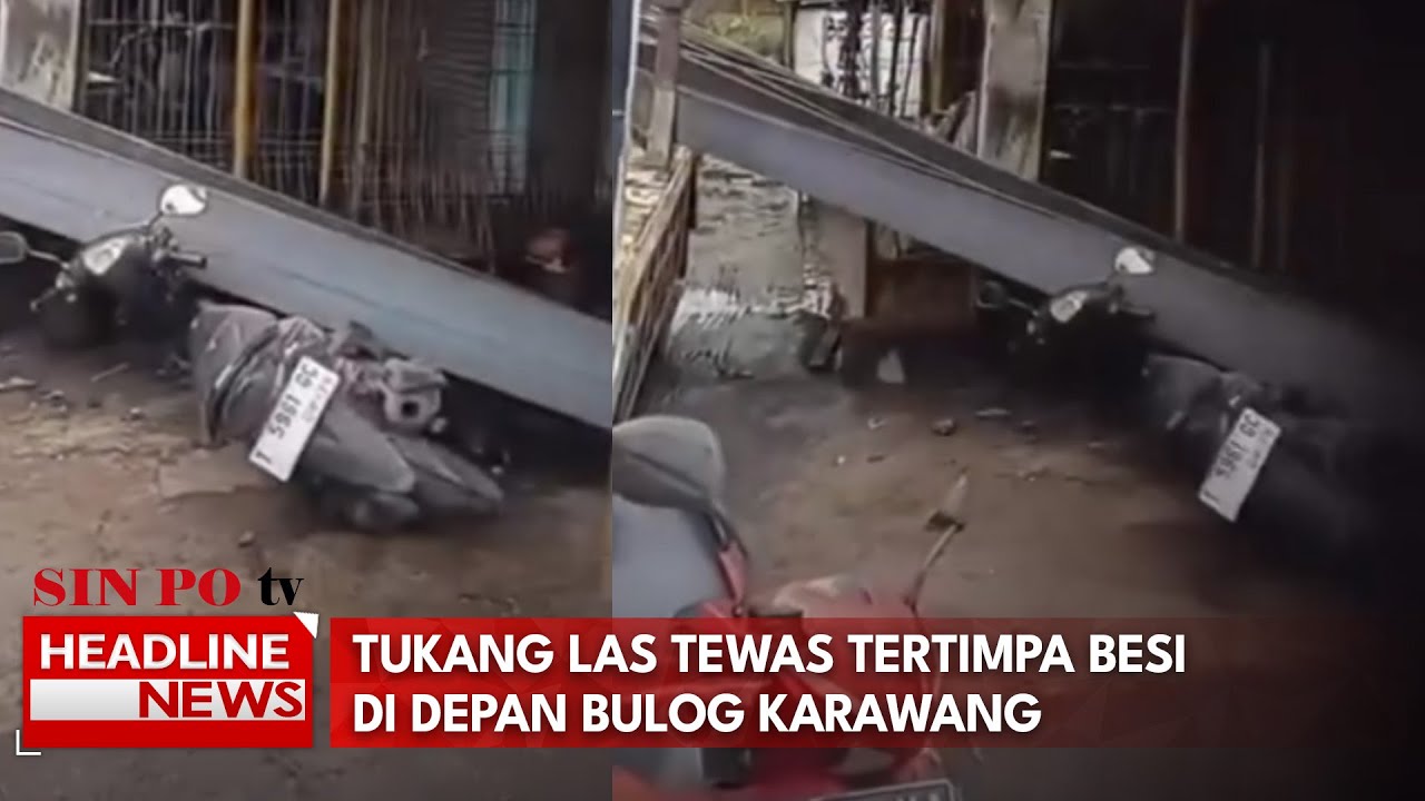 Tukang Las Tewas Tertimpa Besi Di Depan Bulog Karawang