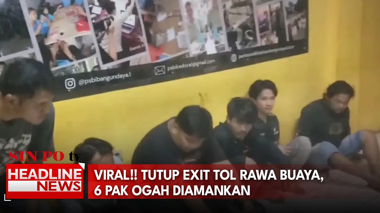 Viral!! Tutup Exit Tol Rawa Buaya, 6 Pak Ogah Diamankan