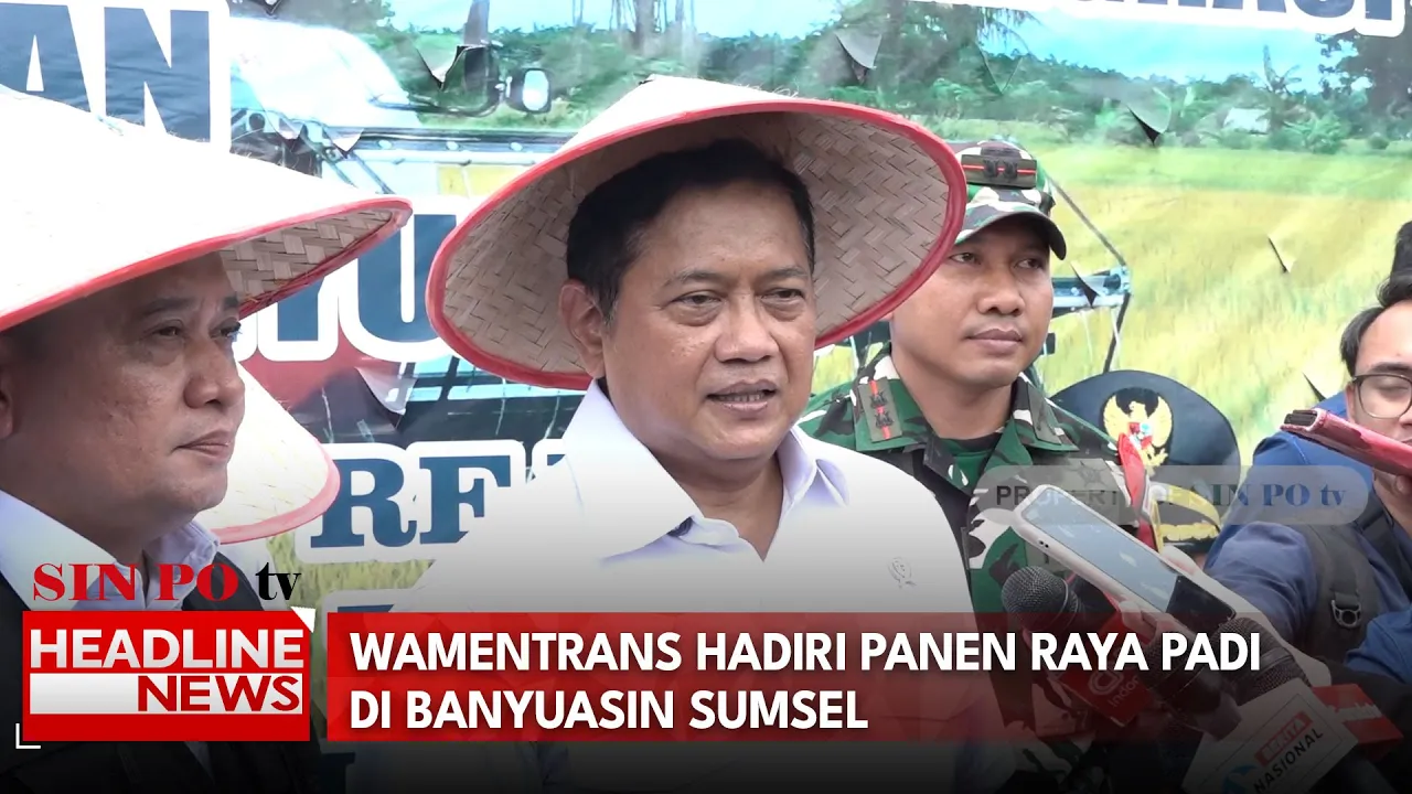 Wamentrans Hadiri Panen Raya Padi Di Banyuasin Sumsel