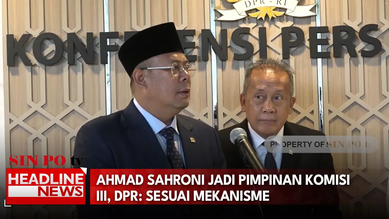 Ahmad Sahroni Jadi Pimpinan Komisi III, DPR: Sesuai Mekanisme