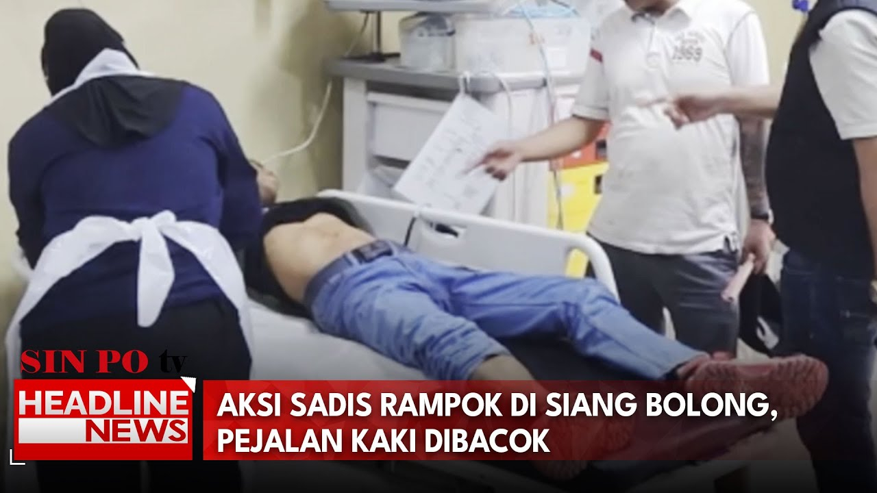 Aksi Sadis Rampok Di Siang Bolong, Pejalan Kaki Dibacok