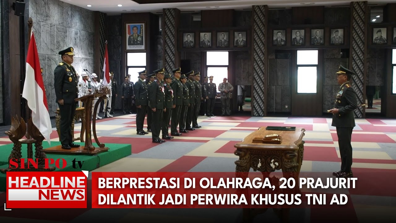Berprestasi Di Olahraga, 20 Prajurit Dilantik Jadi Perwira Khusus TNI AD