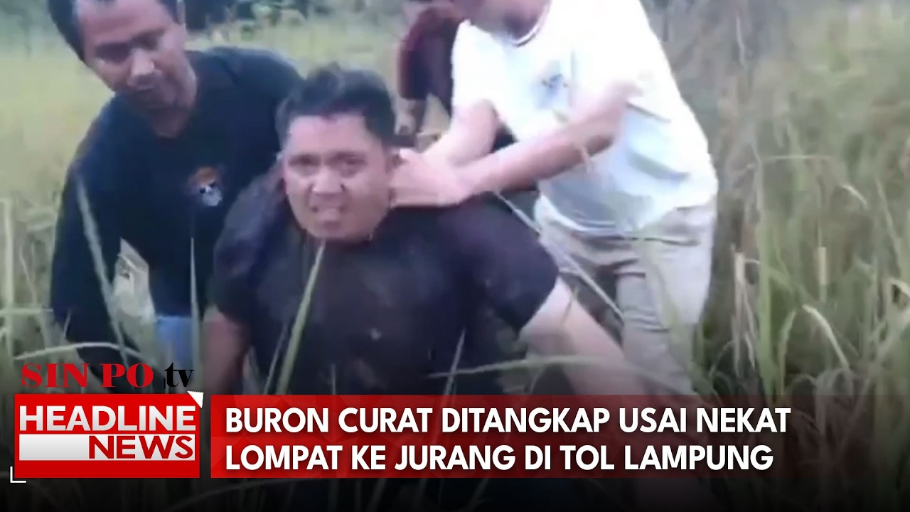 Buron Curat Ditangkap Usai Nekat Lompat Ke Jurang Di Tol Lampung