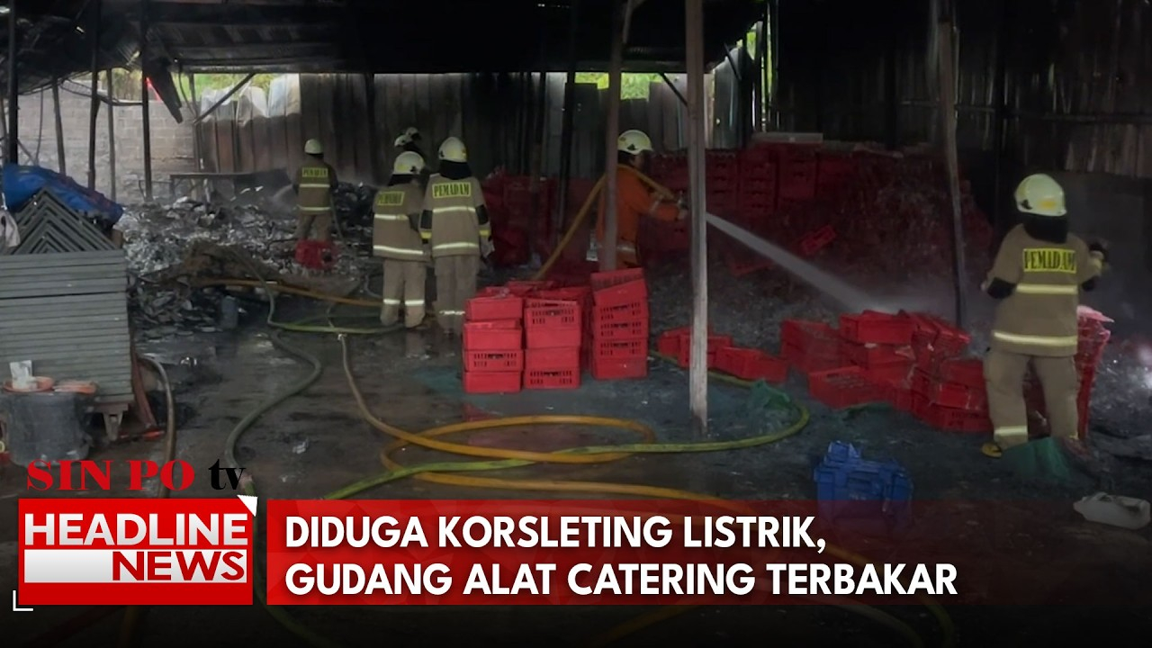 Diduga Korsleting Listrik, Gudang Alat Catering Terbakar
