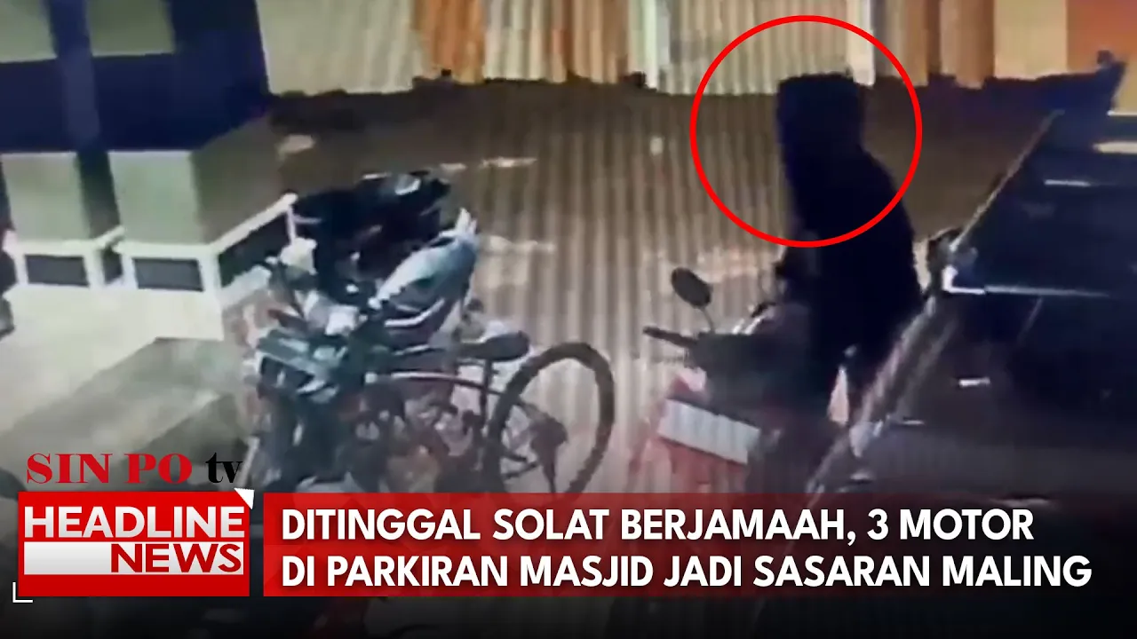 Ditinggal Solat Berjamaah, 3 Motor Di Parkiran Masjid Jadi Sasaran Maling