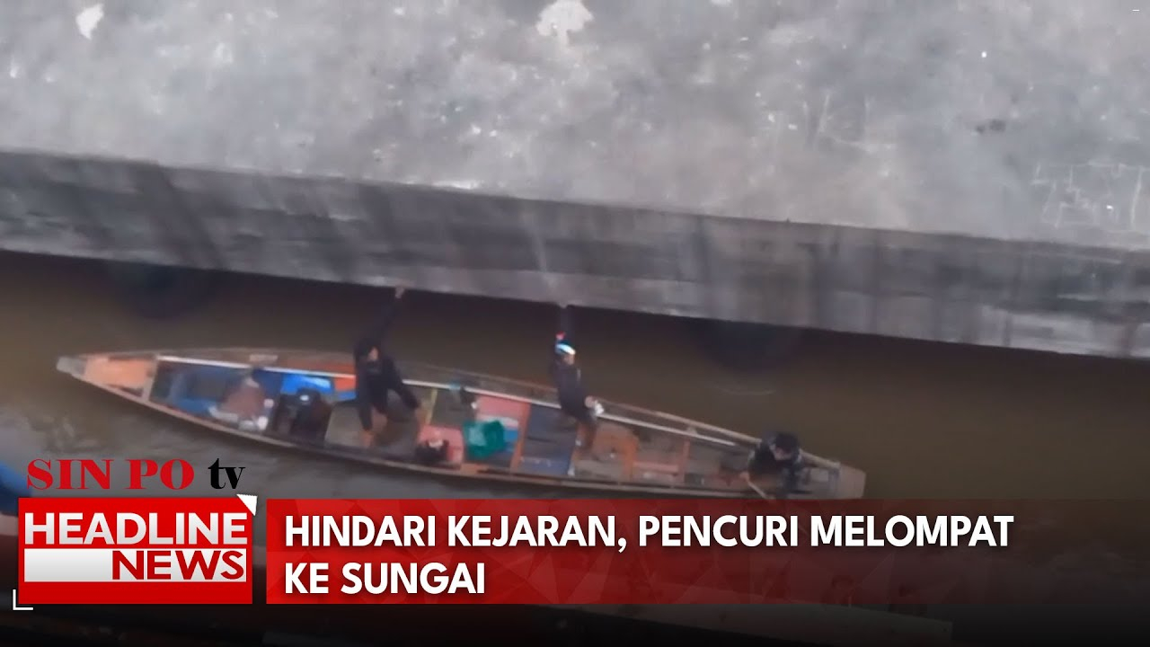 Hindari Kejaran, Pencuri Melompat Ke Sungai