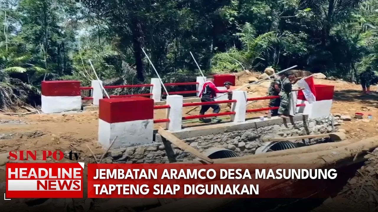Jembatan Aramco Desa Masundung Tapteng Siap Digunakan