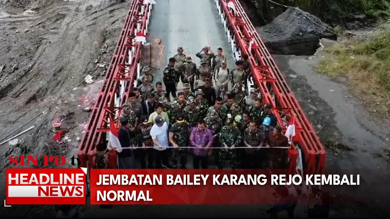 Jembatan Bailey Karang Rejo Kembali Normal
