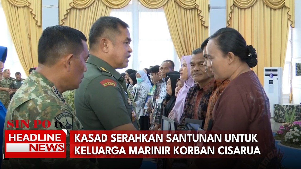 Kasad Serahkan Santunan Untuk Keluarga Marinir Korban Cisarua