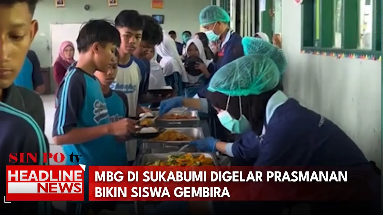 MBG Di Sukabumi Digelar Prasmanan Bikin Siswa Gembira