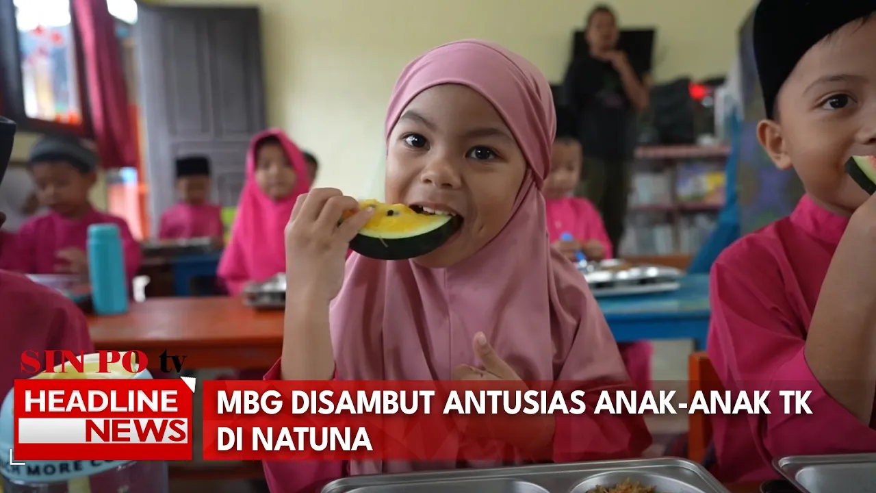 MBG Disambut Antusias Anak-Anak TK di Natuna