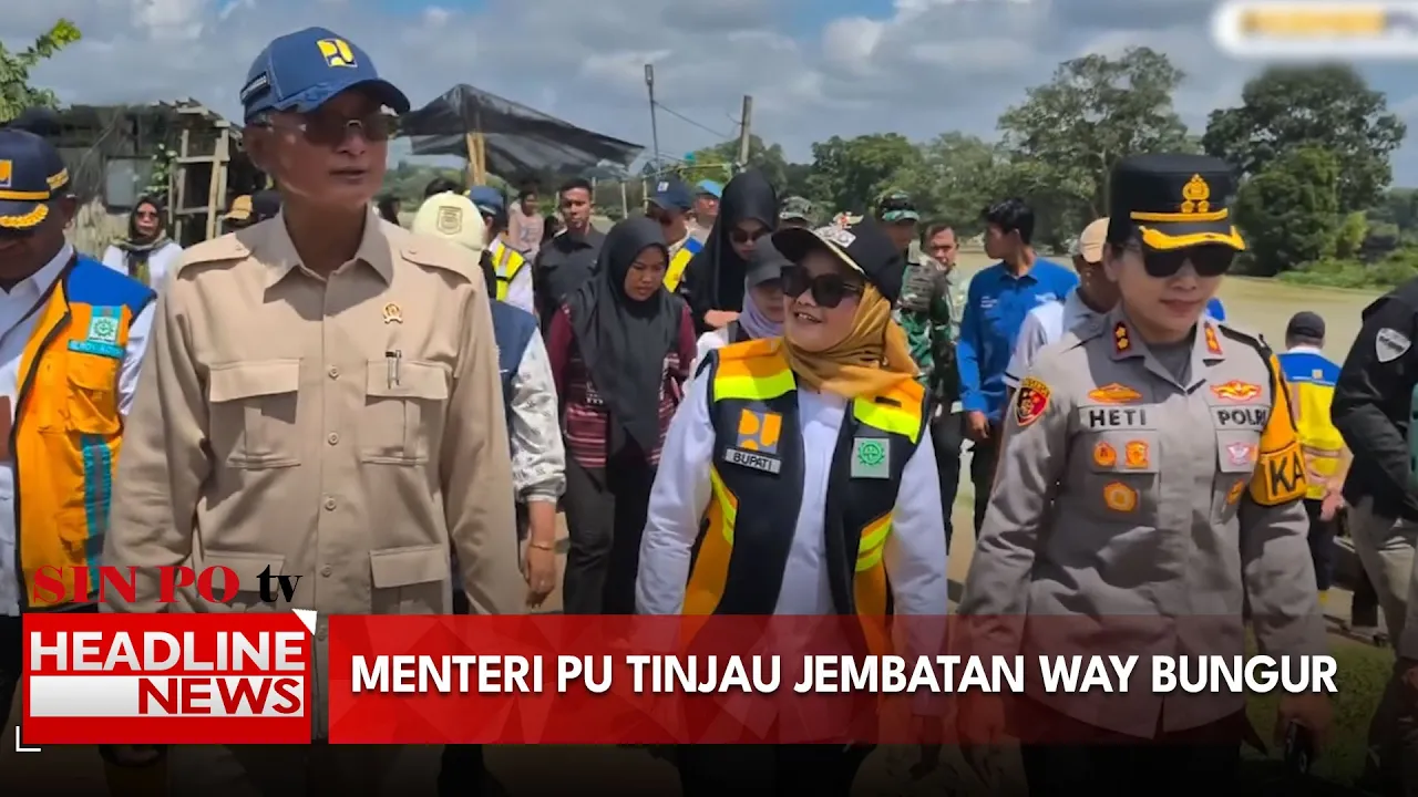 Menteri PU Tinjau Jembatan Way Bungur