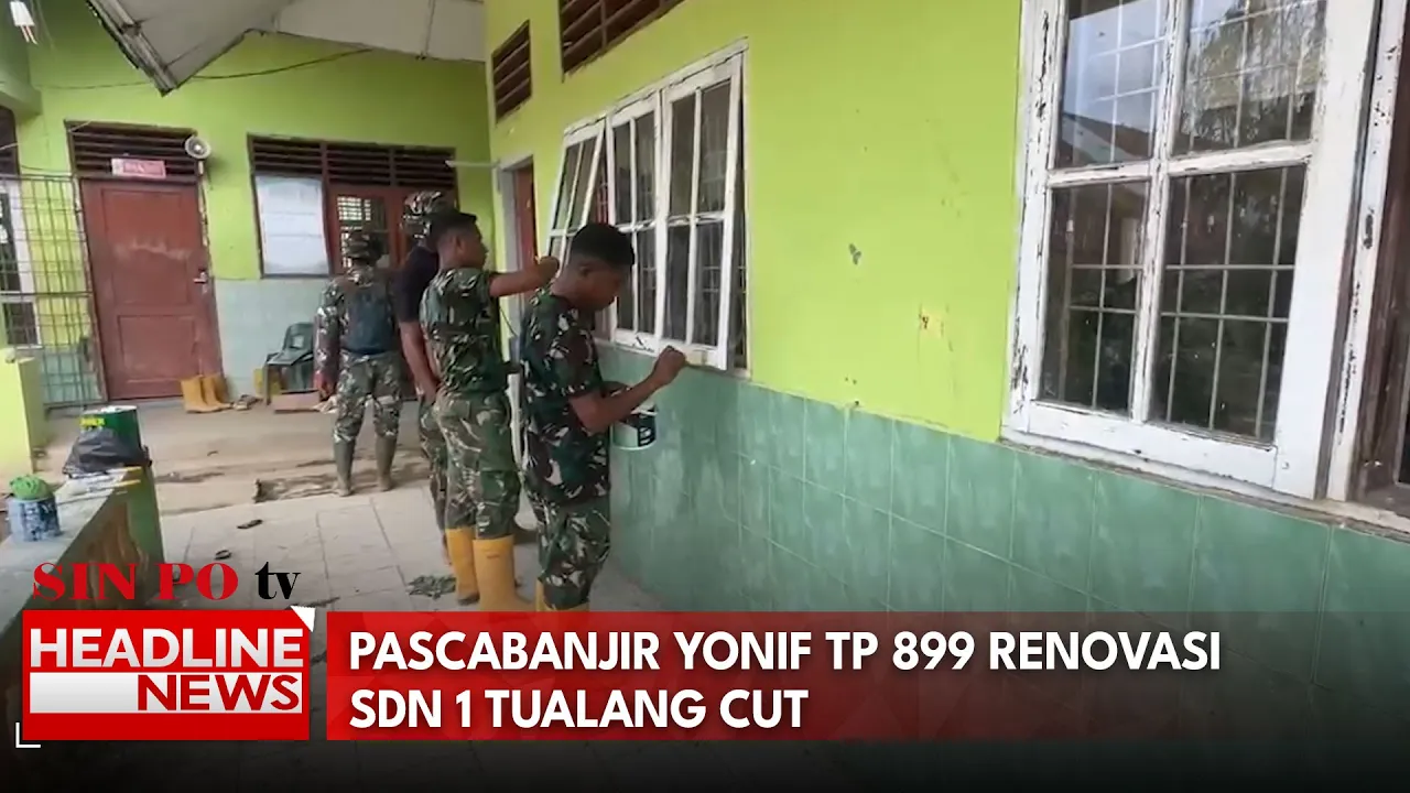 Pascabanjir Yonif TP 899 Renovasi SDN 1 Tualang Cut