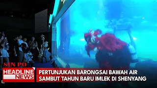 Pertunjukan Barongsai Bawah Air Sambut Tahun Baru Imlek Di Shenyang