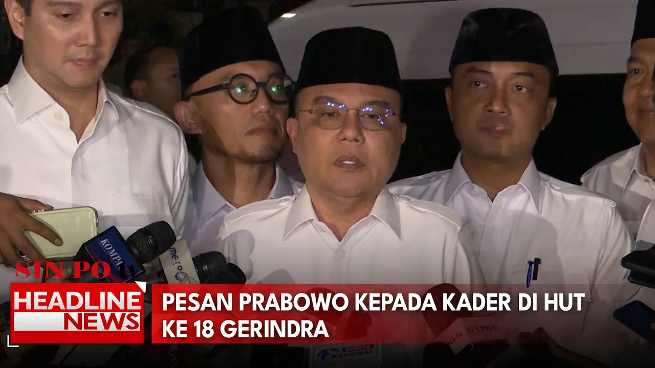 Pesan Prabowo Kepada Kader Di HUT Ke-18 Gerindra