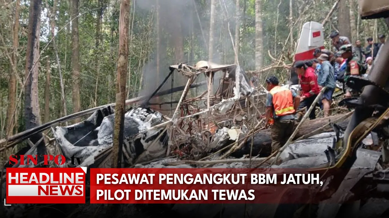 Pesawat Pengangkut BBM Jatuh, Pilot Ditemukan Tewas