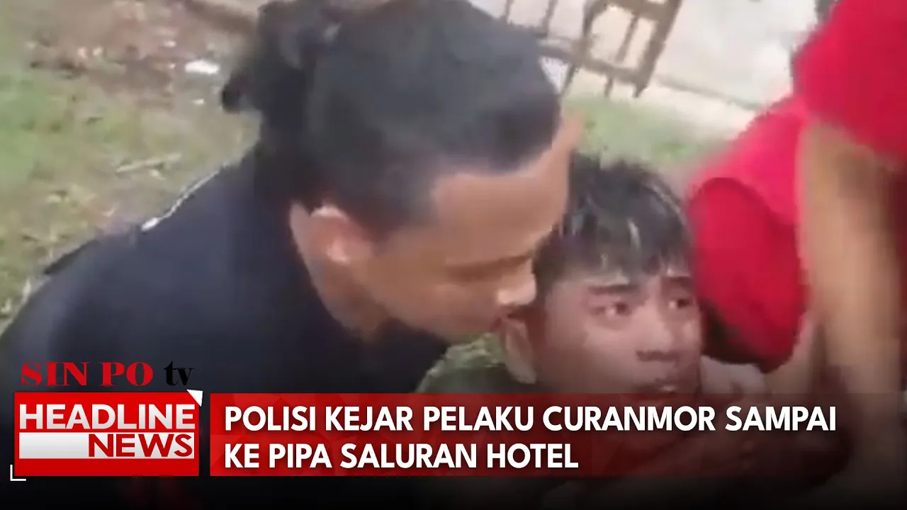 Polisi Kejar Pelaku Curanmor Sampai Ke Pipa Saluran Hotel