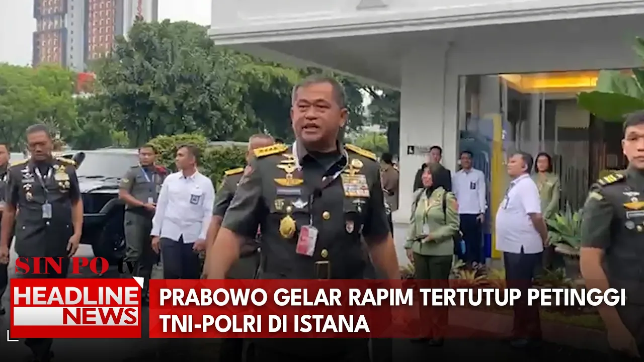 Prabowo Gelar Rapim Tertutup Petinggi TNI-Polri Di Istana
