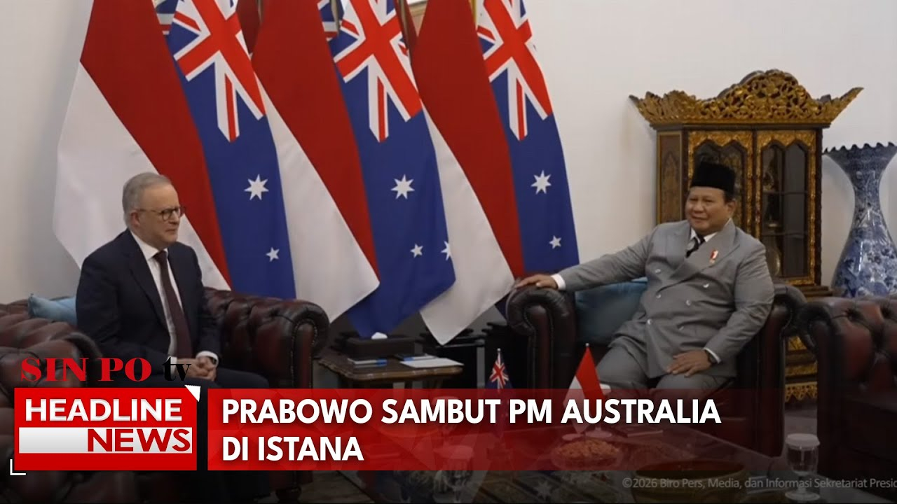 Prabowo Sambut PM Australia di Istana