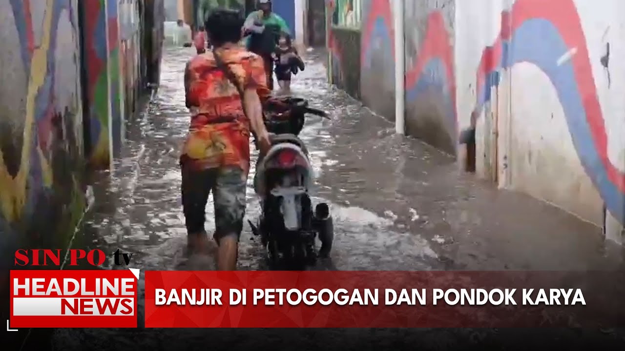 Ratusan Rumah Di Petogogan Terendam Banjir 40 - 50 Cm Dipondok Karya, Perahu Karet Disiagakan