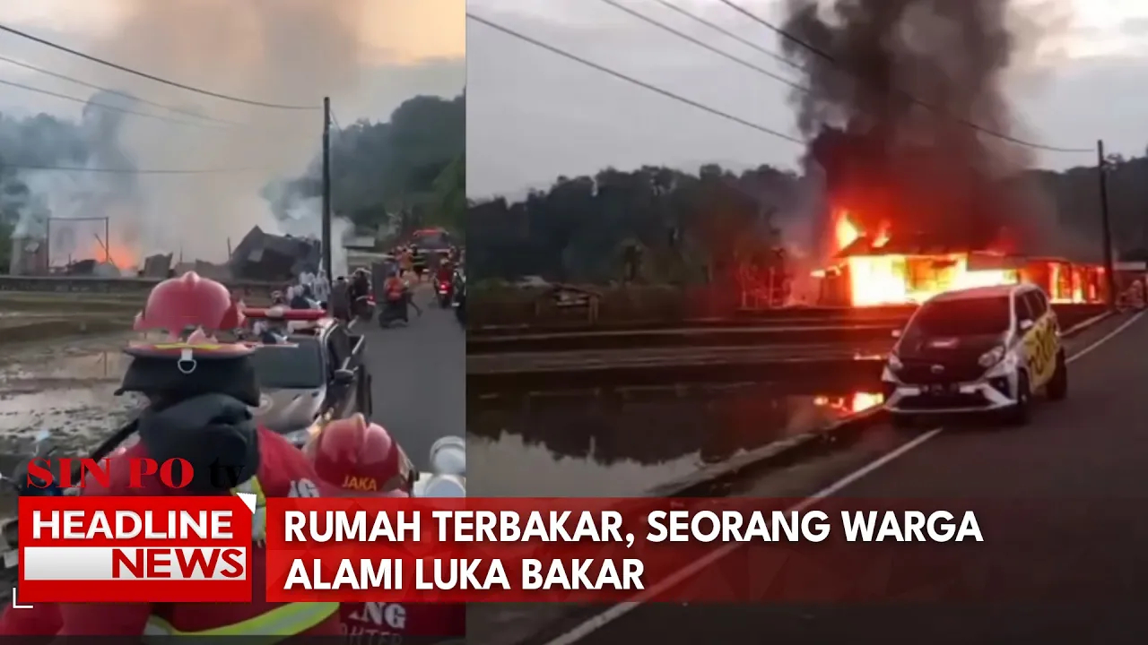 Rumah Terbakar, Seorang Warga Alami Luka Bakar