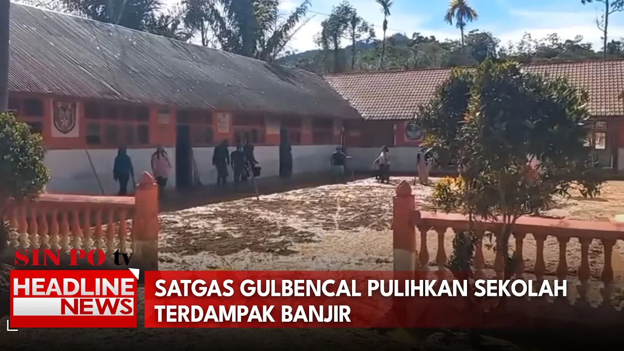 Satgas Gulbencal  Pulihkan Sekolah Terdampak Banjir