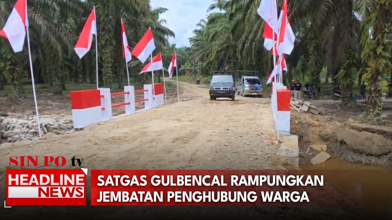 Satgas Gulbencal Rampungkan Jembatan Penghubung Warga