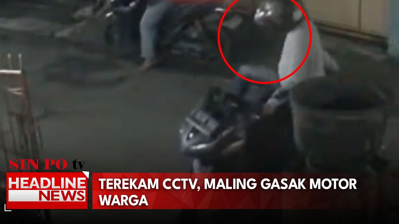 Terekam CCTV, Maling Gasak Motor Warga