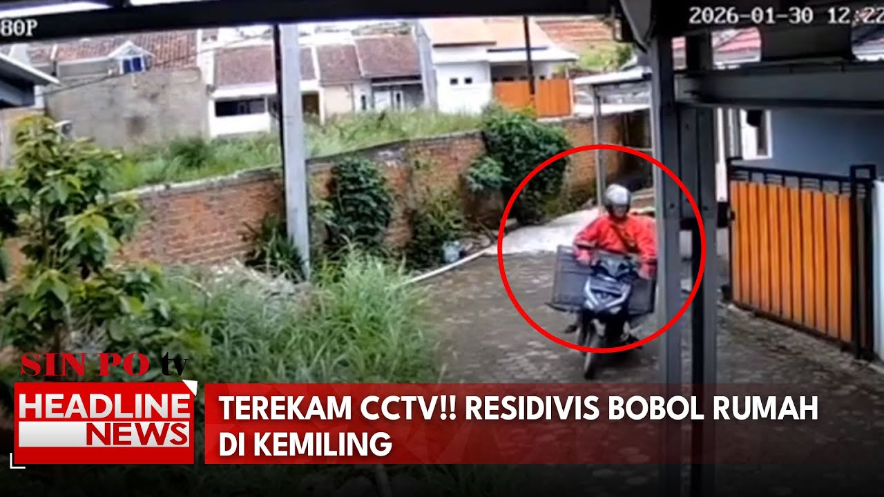 Terekam CCTV!! Residivis Bobol Rumah Di Kemiling