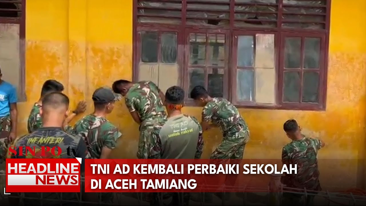 TNI AD Kembali Perbaiki Sekolah Di Aceh Tamiang