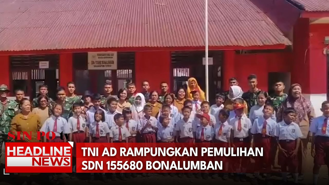TNI AD Rampungkan Pemulihan SDN 155680 Bonalumban
