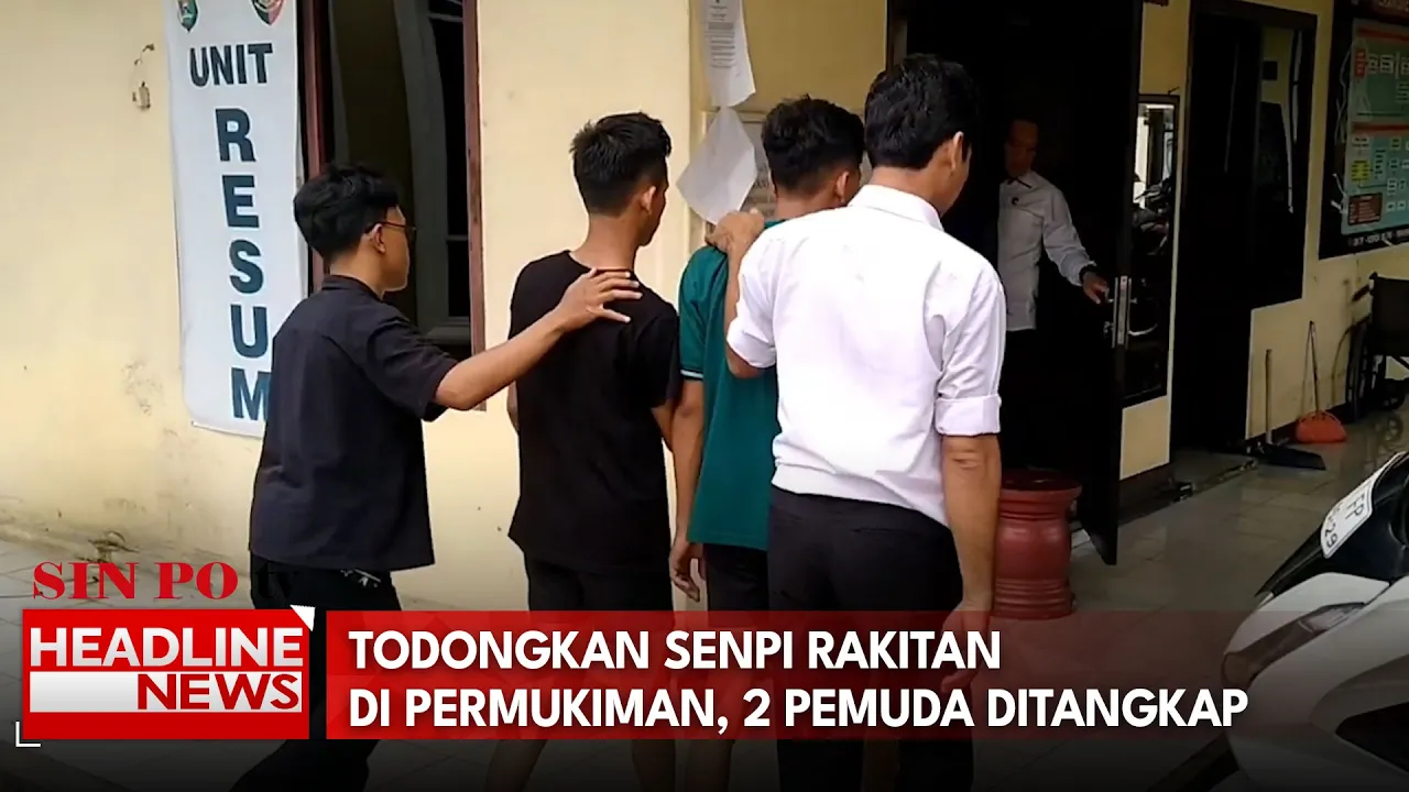 Todongkan Senpi Rakitan Di Permukiman, 2 Pemuda Ditangkap
