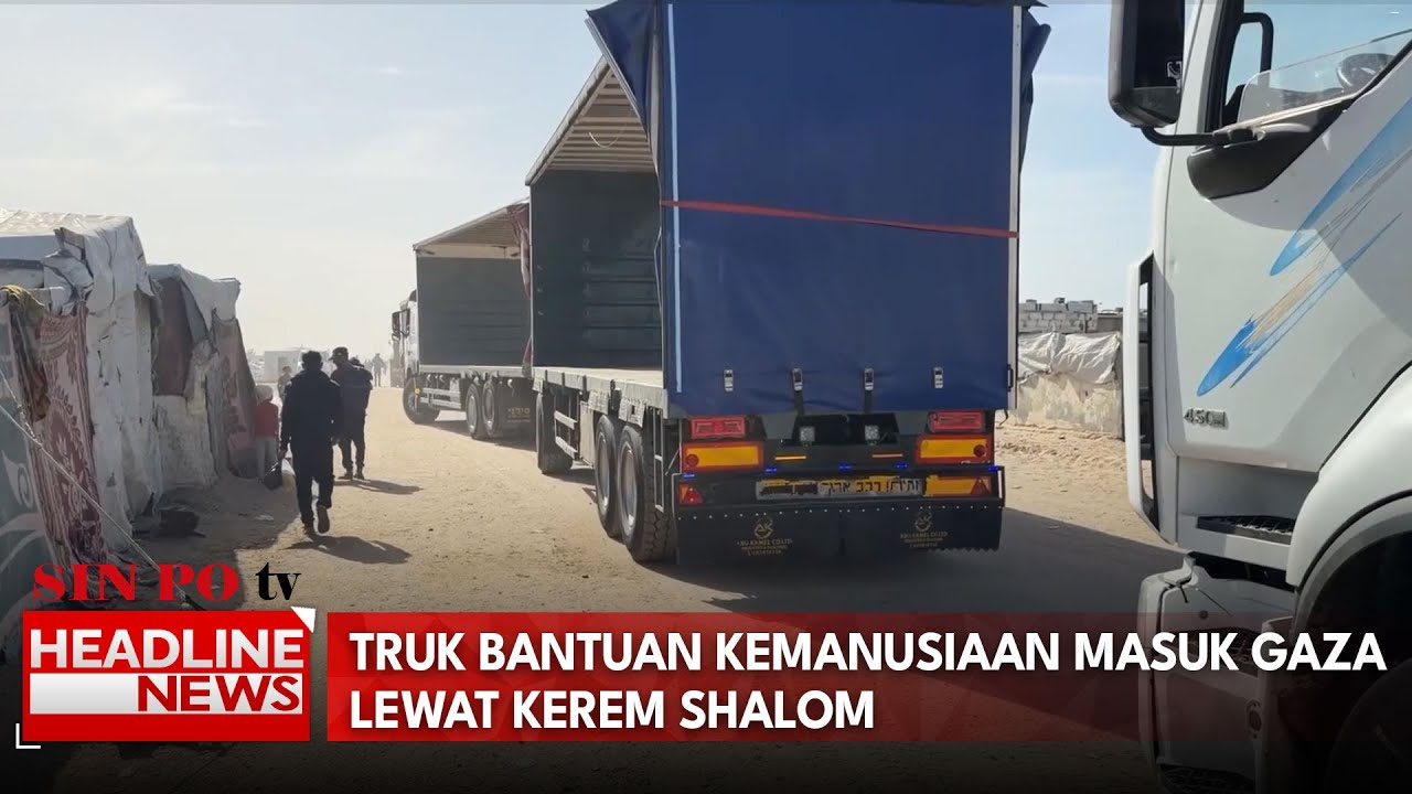 Truk Bantuan Kemanusiaan Masuk Gaza Lewat Kerem Shalom