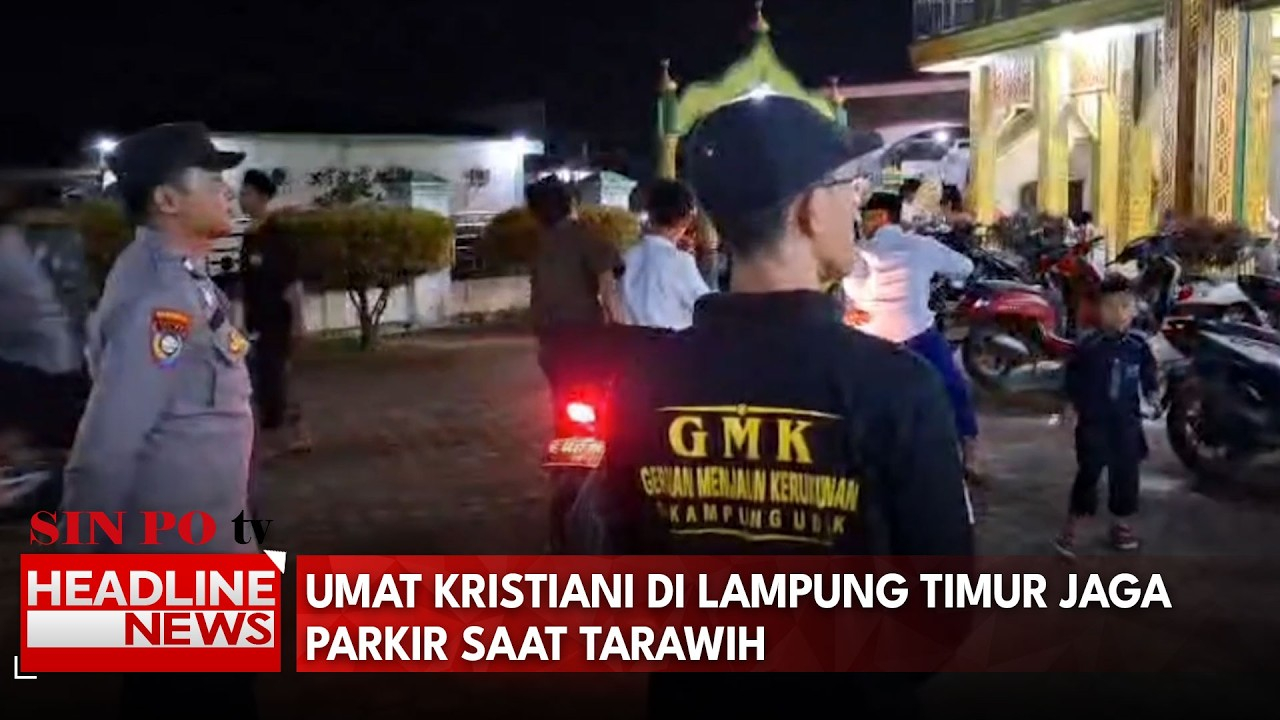 Umat Kristiani di Lampung Timur Jaga Parkir Saat Tarawih