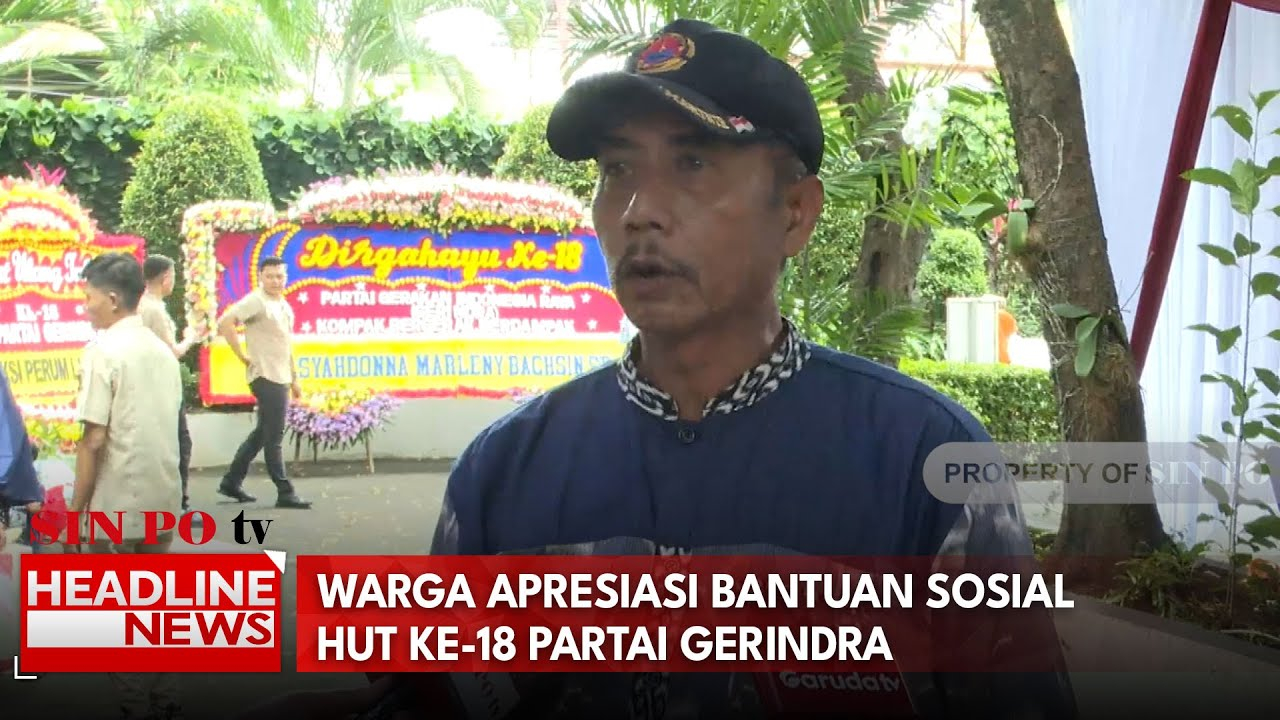 Warga Apresiasi Bantuan Sosial HUT Ke-18 Partai Gerindra