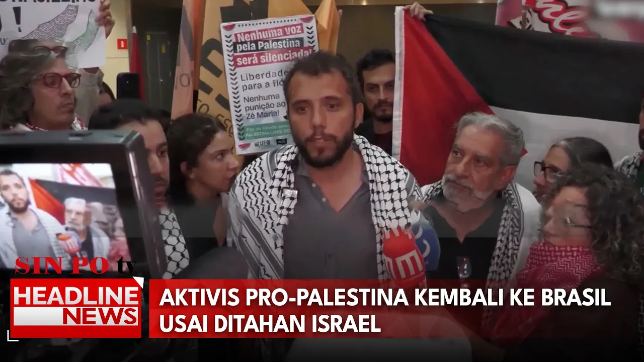 Aktivis Pro-Palestina Kembali Ke Brasil Usai Ditahan Israel