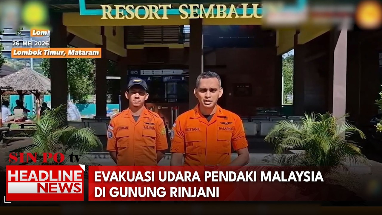 Evakuasi Udara Pendaki Malaysia Di Gunung Rinjani