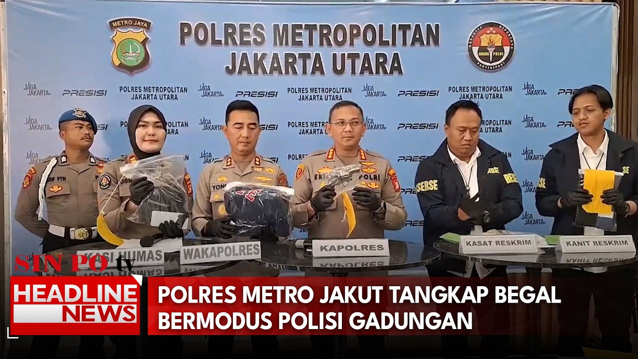 Polres Metro Jakarta Utara Sikat Komplotan Begal Bermodus Razia Narkoba Gadungan
