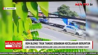 Rem Blong! Truk Tangki Sebabkan Kecelakaan Beruntun