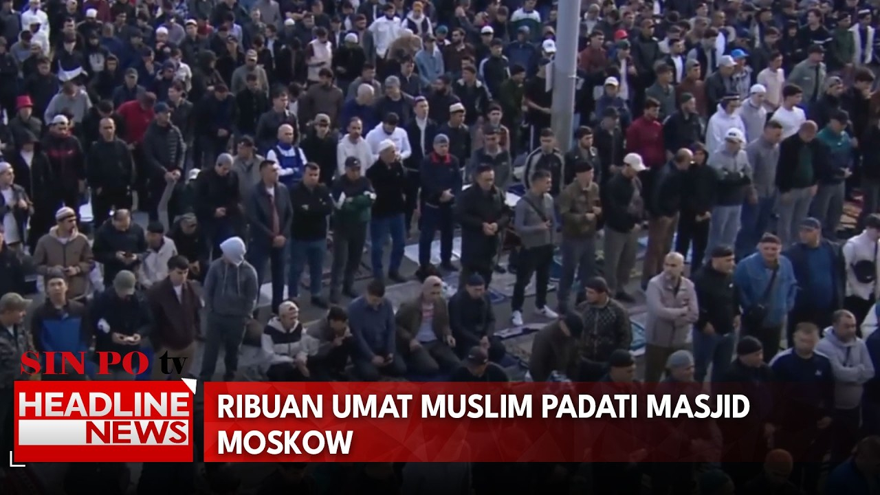 Ribuan Umat Muslim Padati Masjid Moskow