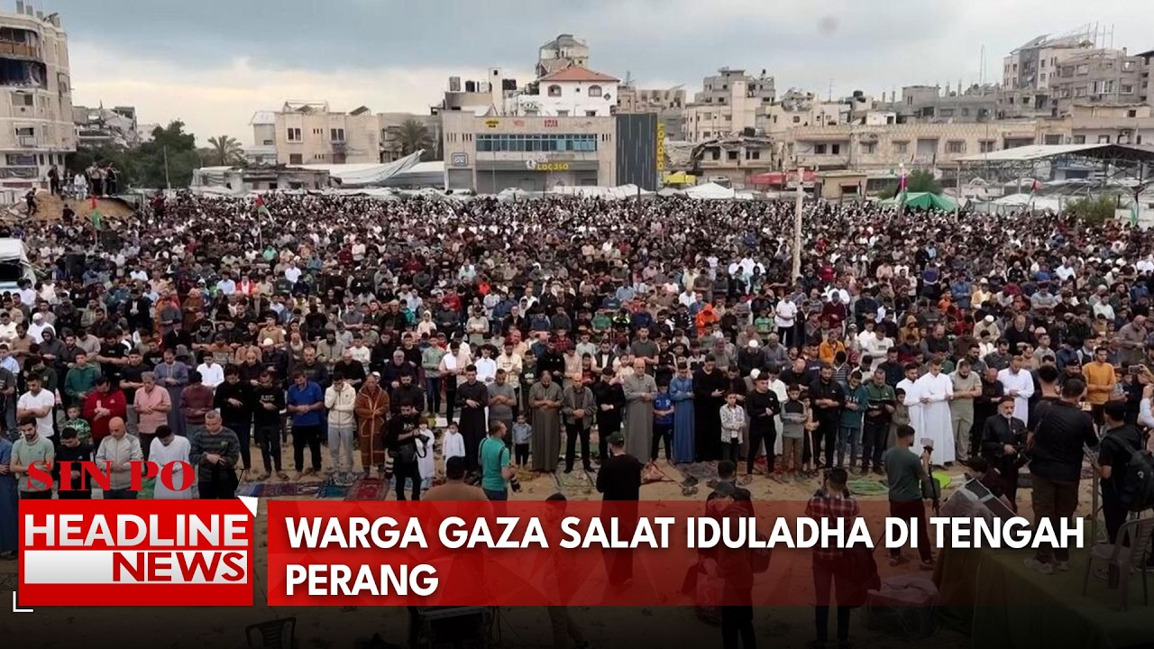 Warga Gaza Salat Idul Adha Di Tengah Perang