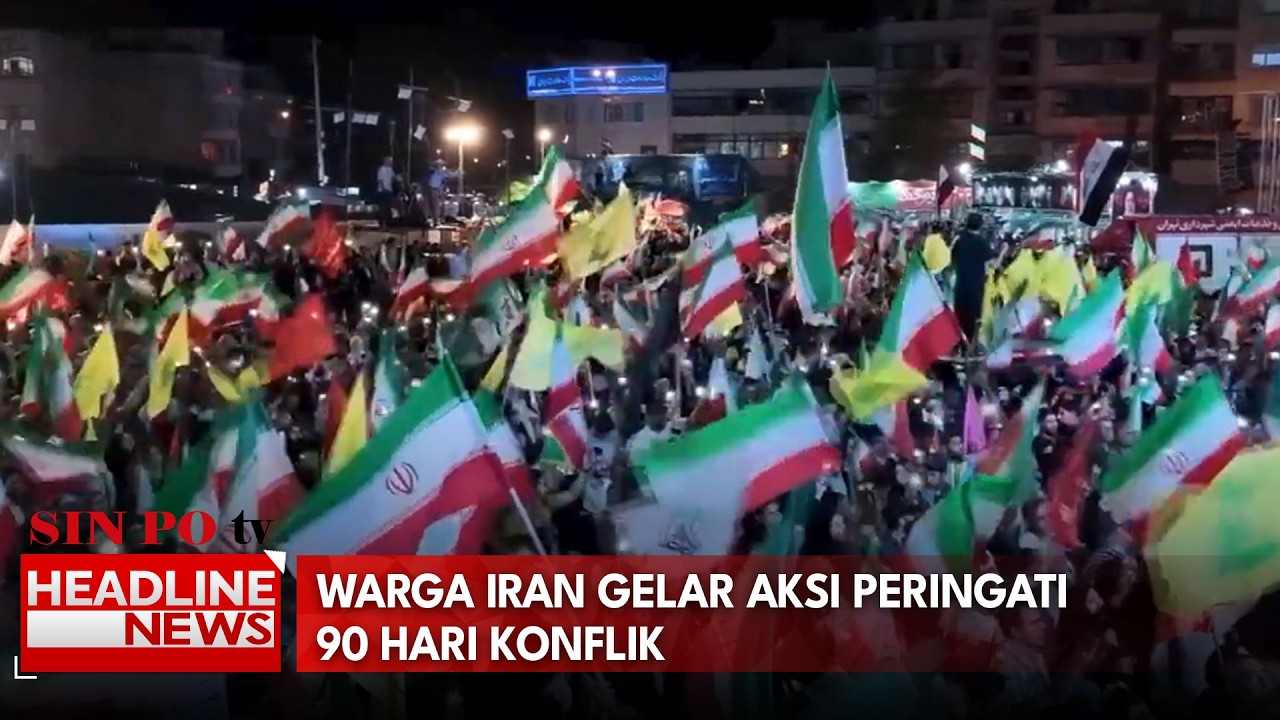Warga Iran Gelar Aksi Peringati 90 Hari Konflik