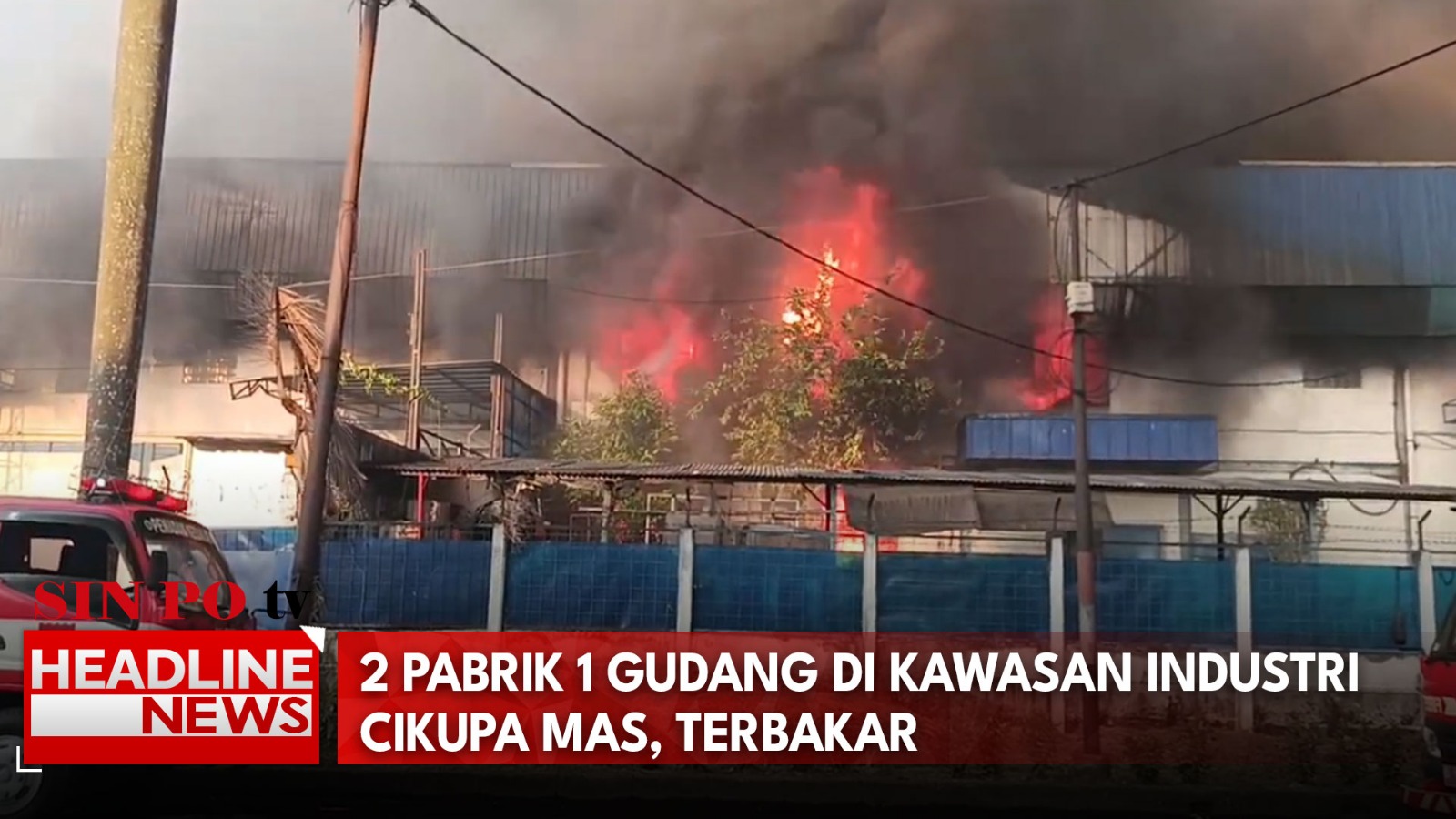 2 Pabrik 1 Gudang Di Kawasan Industri Cikupa Mas, Terbakar