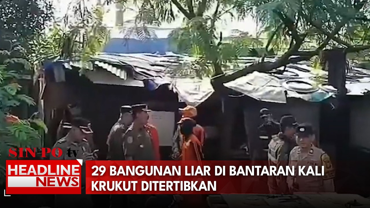 29 Bangunan Liar di Bantaran Kali Krukut Ditertibkan