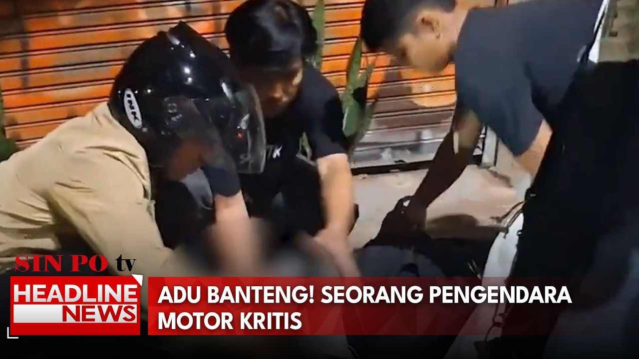 Adu Banteng! Seorang Pengendara Motor Kritis