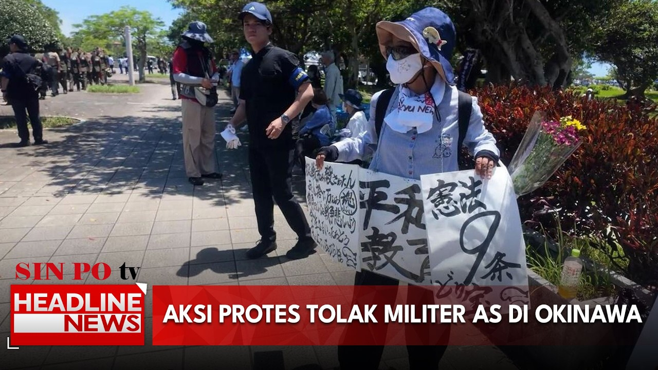 Aksi Protes Tolak Militer AS di Okinawa